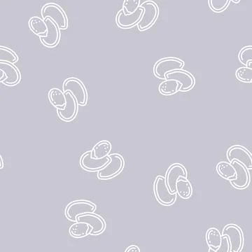 Pumpkin seed line seamless pattern 스톡 일러스트