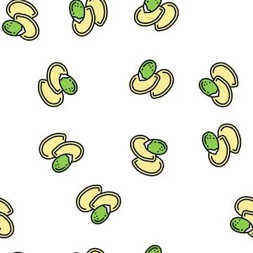 Pumpkin seed vector seamless pattern 스톡 일러스트