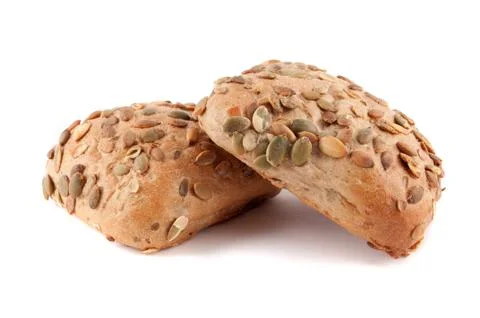 Pumpkin seeded bread roll Stock Photos