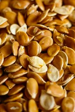Pumpkin seeds background Stock Photos