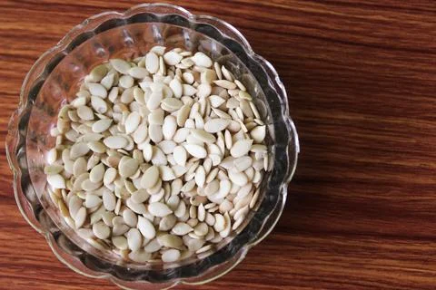 Pumpkin seeds background Stock Photos