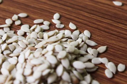 Pumpkin seeds background Stock Photos