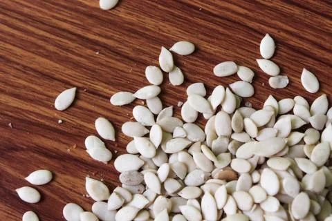 Pumpkin seeds background Foto stock
