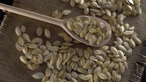 Pumpkin seeds close up. Stock Footage 70043325