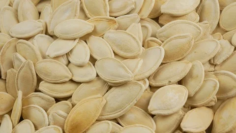 Pumpkin seeds close up Stock Footage 102185227