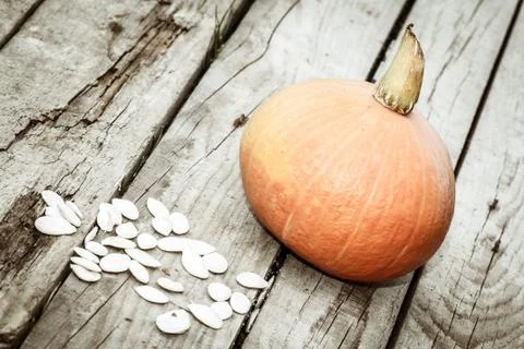 Pumpkin with seeds Stock Photos