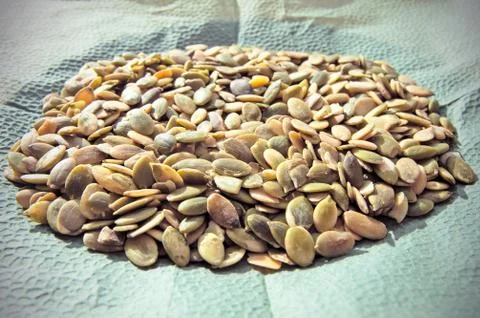 Pumpkin seeds Stock Photos
