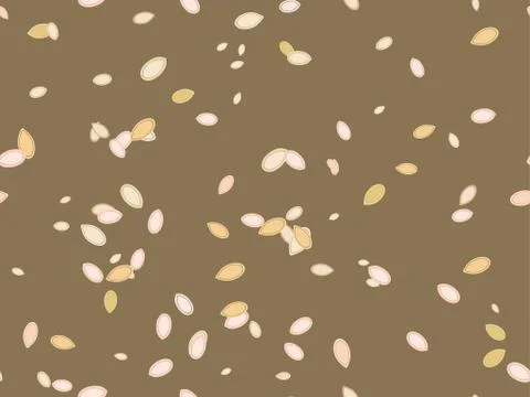 Pumpkin seeds seamless pattern. Healthy food with rich nutritional value Stock-Illustration