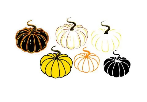 Pumpkin set Stock Illustration