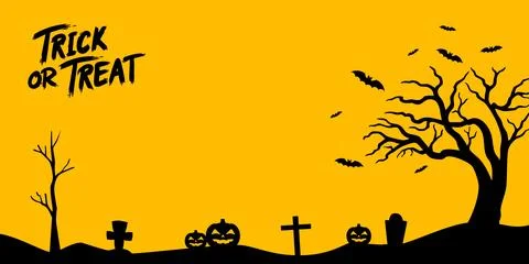 Pumpkin silhouette Halloween background. Vector illustration Stockillustratie