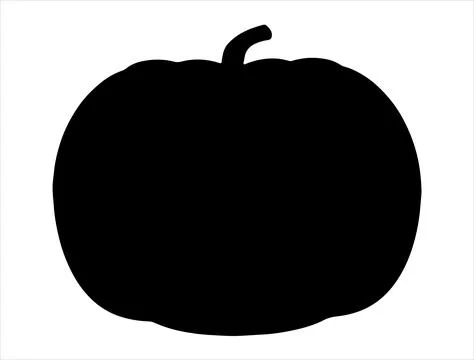 PUMPKIN SILHOUETTE VECTOR ART Stock Illustration