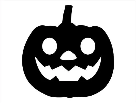 Pumpkin silhouette vector art Stock Illustration