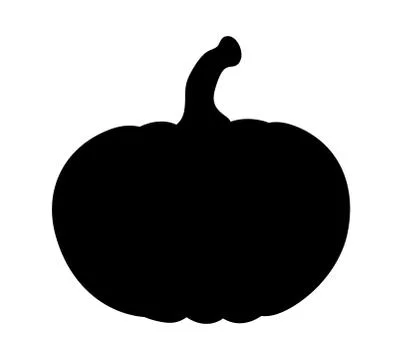 Pumpkin silhouette vector  design isolated on white background Stock Illustration