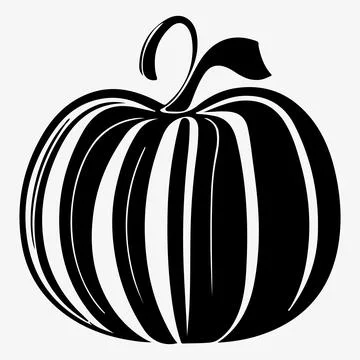 Pumpkin, simple style. Vegetable pumpkin, decoration on Halloween. Vector Eps il Stock Illustration
