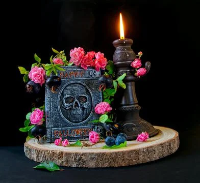 Pumpkin, skull Stock Photos