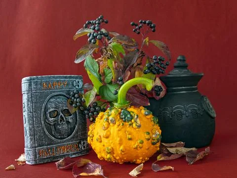 Pumpkin, skull 스톡 사진