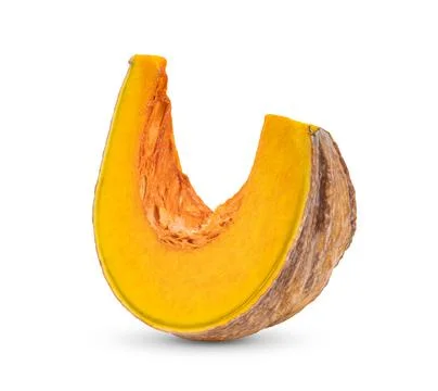 Pumpkin slice on white background Stock Photos