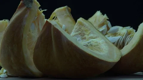 Pumpkin slices 스톡 동영상 81859811