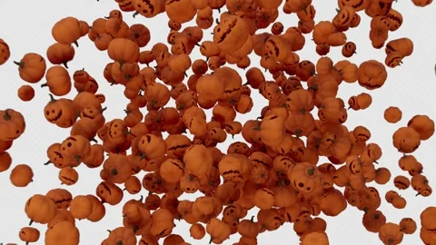 Pumpkin Slow Motion Explosion Transition Wipe Alpha Stock Footage 346337991