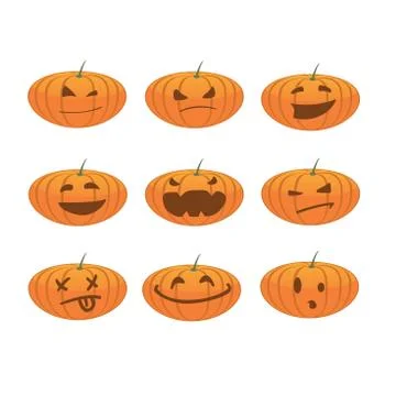 Pumpkin smiles Stock-Illustration