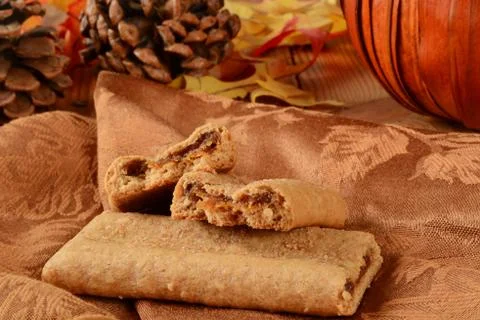 Pumpkin snack bars Stock Photos