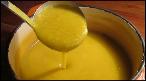 Pumpkin soup 1230 Stock Footage 42710413