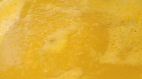 Pumpkin soup boiling; close up Stock Footage 35922783