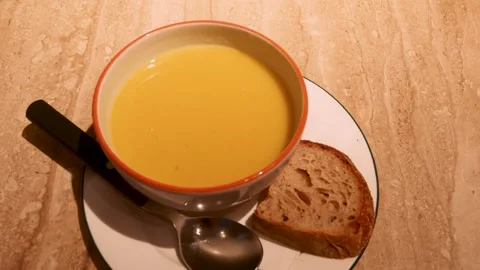 Pumpkin soup Stock Footage 315211267
