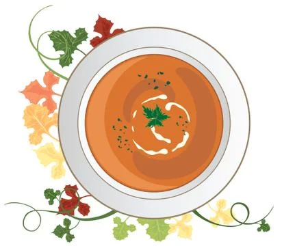 Pumpkin soup Stock Illustration