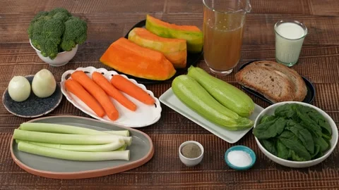 Pumpkin Soup Ingredients Stock Footage 183571351