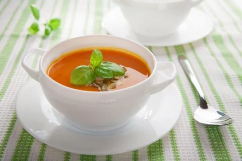 Pumpkin soup Stock Photos