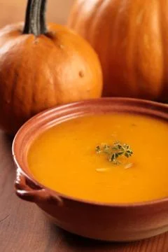 Pumpkin soup Stock Photos