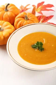 Pumpkin soup Stock Photos
