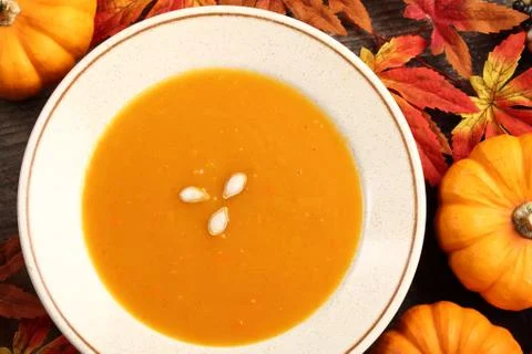 Pumpkin soup Stock Photos