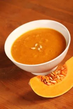Pumpkin soup Stock Photos