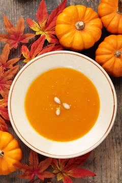 Pumpkin soup Stock Photos