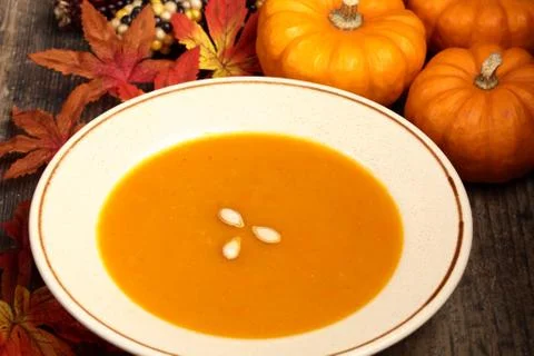 Pumpkin soup Stock Photos