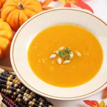 Pumpkin soup Stock Photos