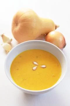 Pumpkin soup Stock Photos