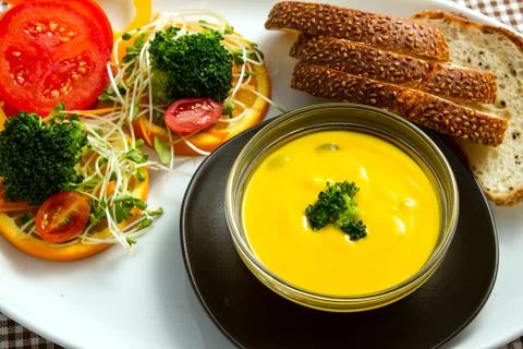 Pumpkin soup Stock Photos