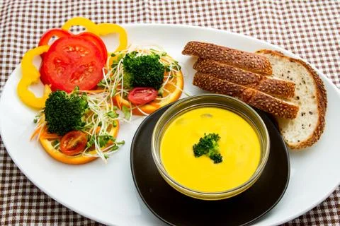 Pumpkin soup Stock Photos