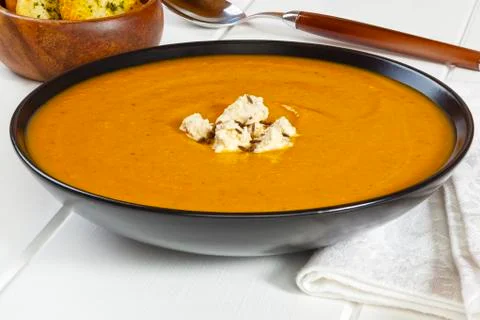 Pumpkin soup Stock Photos