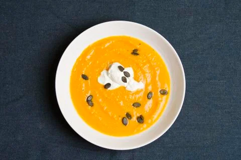 Pumpkin soup Stock Photos