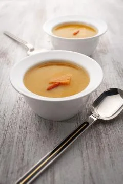 Pumpkin soup Stock Photos