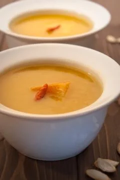 Pumpkin soup Stock Photos