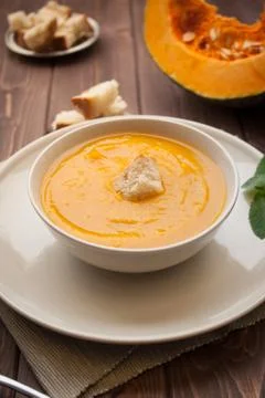 Pumpkin soup Stock Photos
