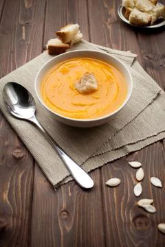 Pumpkin soup Stock Photos