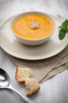 Pumpkin soup Stock Photos