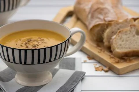 Pumpkin soup Stock Photos