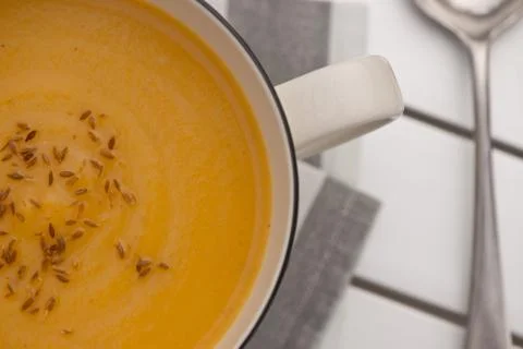 Pumpkin soup Stock Photos